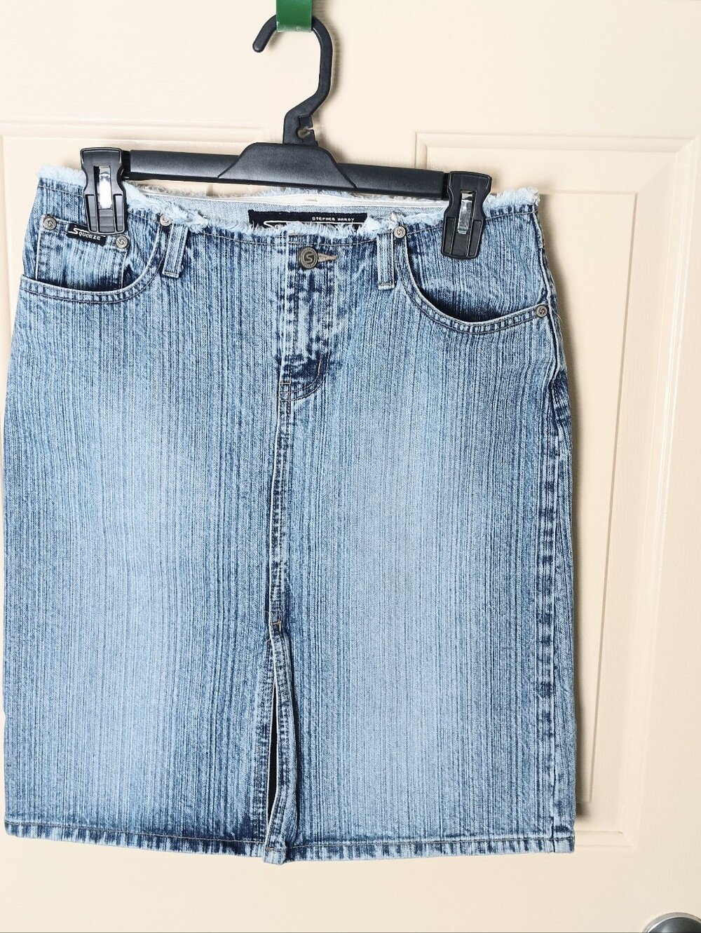 Squeeze By Stephen Hardy Juniors Mini Denim Blue Skirt Size 9/10